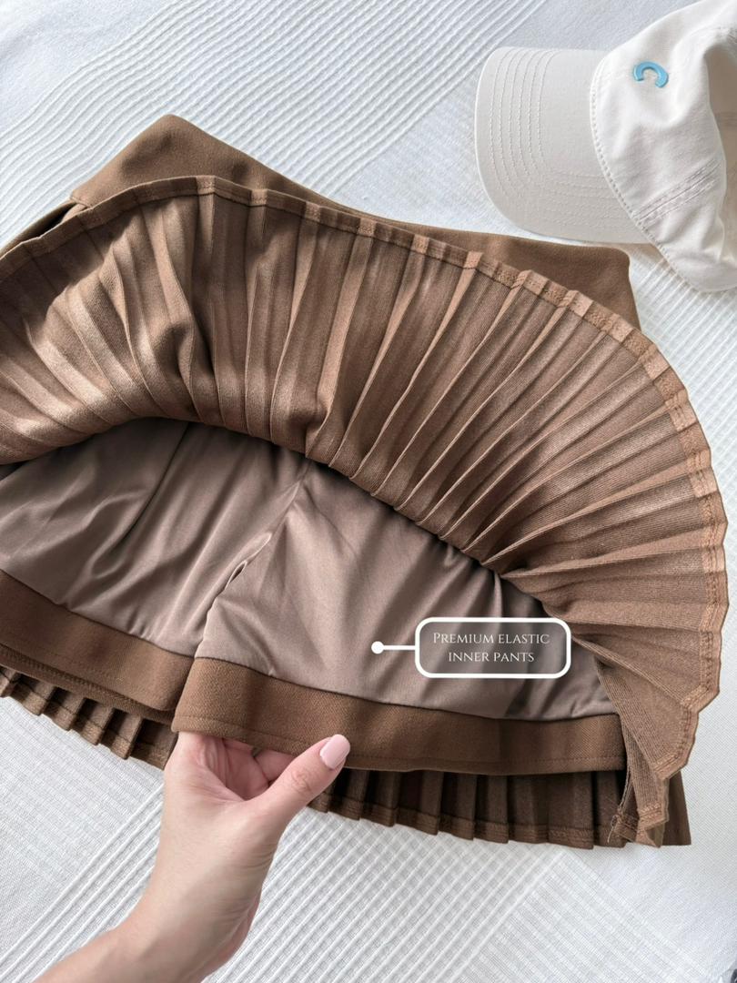 Tiana Wool Pleated A Line Skirt