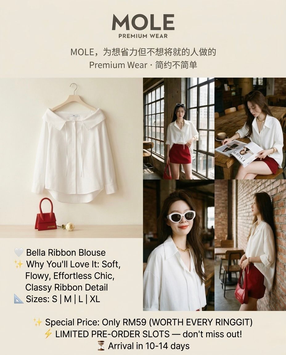 White Bella Ribbon Blouse