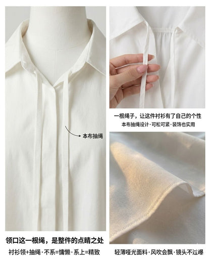 White Bella Ribbon Blouse