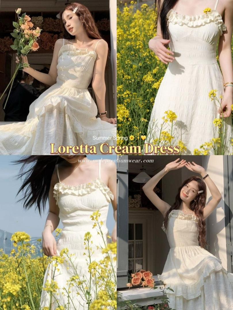 Loretta Cream Dress