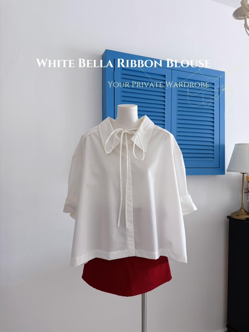 White Bella Ribbon Blouse