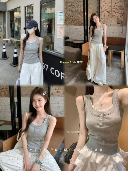 Bella Lace Sleeveless Tank Top