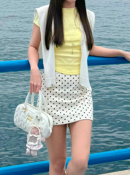 Polka Dot A-Line Skirt
