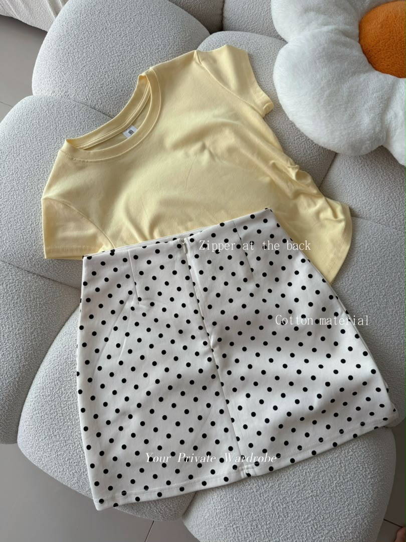 Polka Dot A-Line Skirt