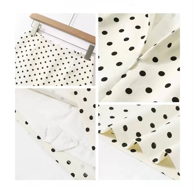 Polka Dot A-Line Skirt
