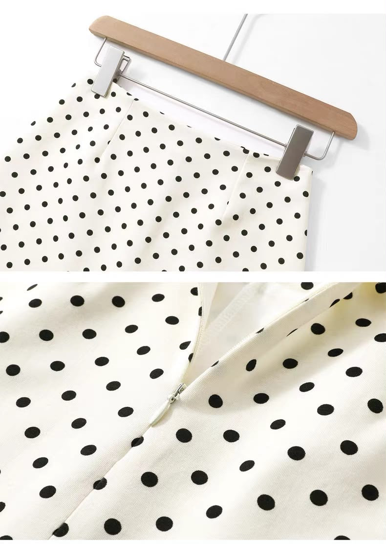 Polka Dot A-Line Skirt
