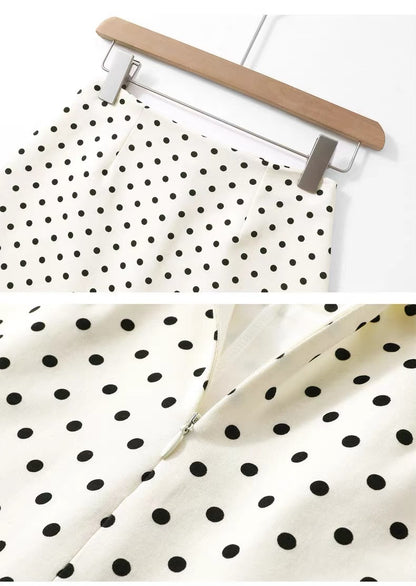 Polka Dot A-Line Skirt