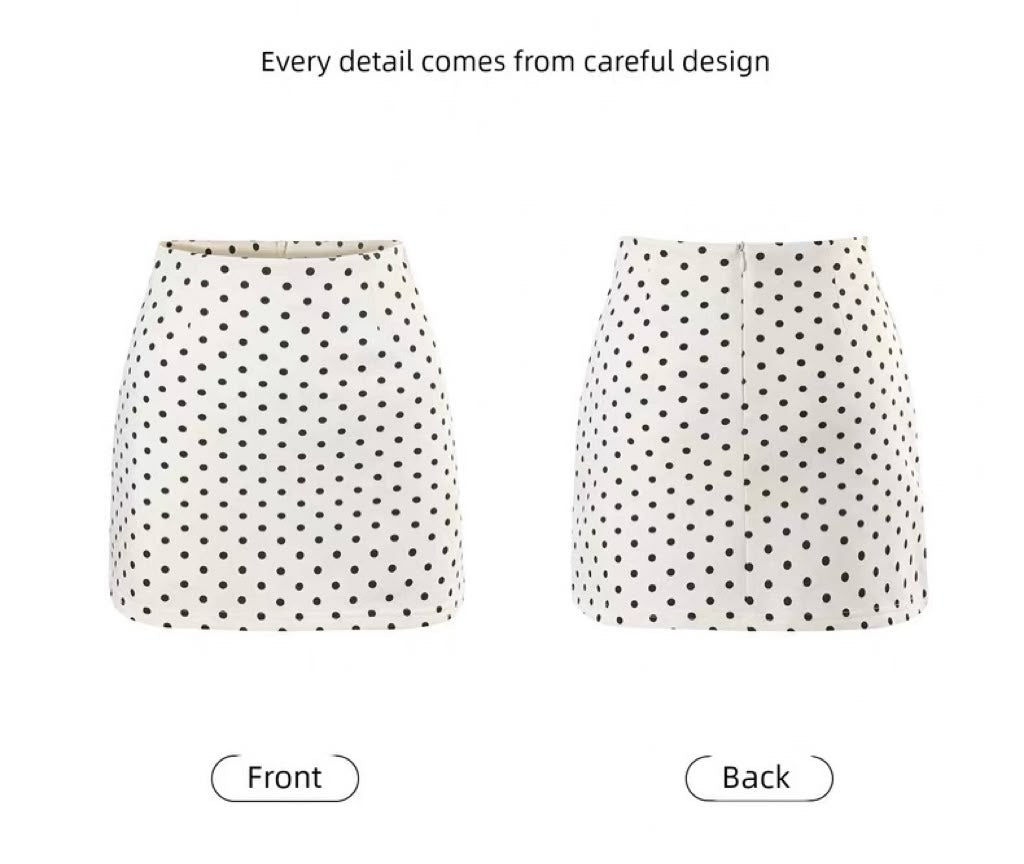 Polka Dot A-Line Skirt