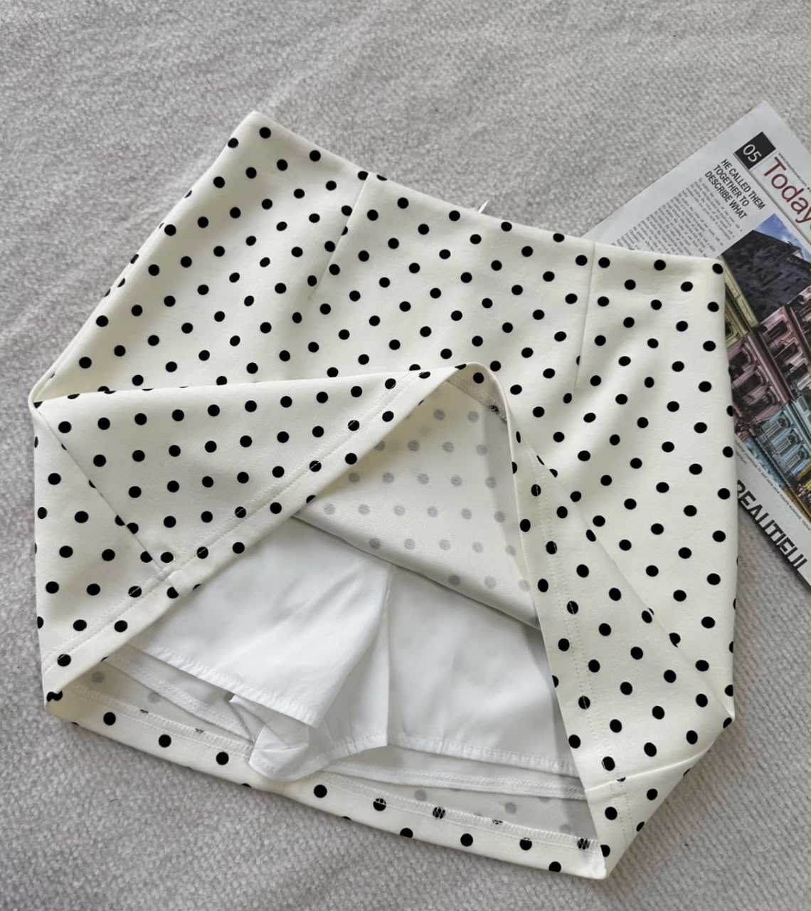 Polka Dot A-Line Skirt