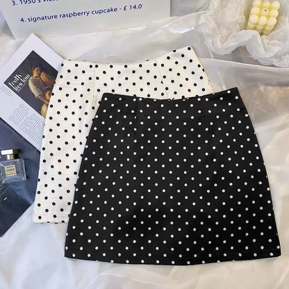 Polka Dot A-Line Skirt