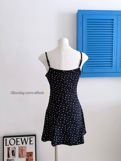 Summer French Floral Dress with Cardigan