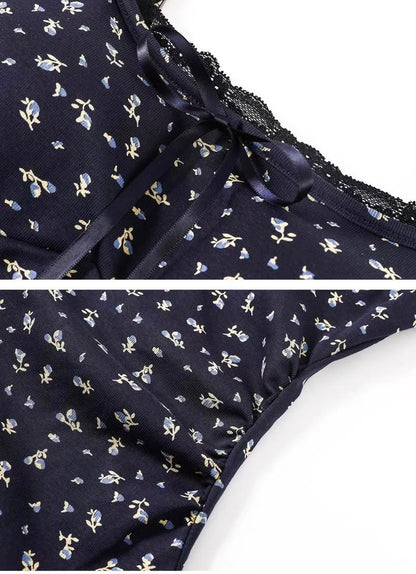 Summer French Floral Dress with Cardigan
