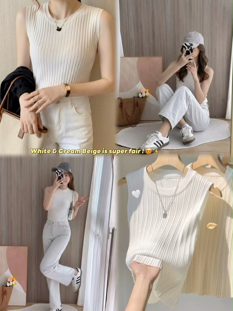 Round Neck Knitted Vest