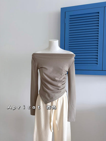 Belle Adjustable Off Shoulder Basic Tee