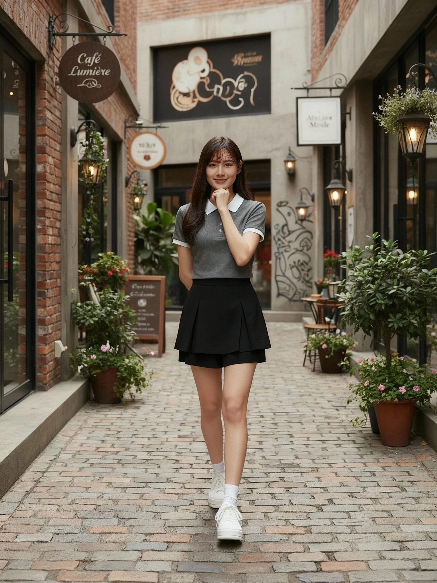 Yumi Pleated Double Layer Pants