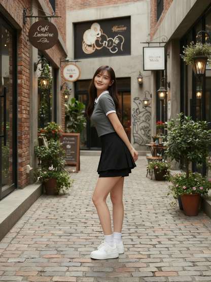 Yumi Pleated Double Layer Pants
