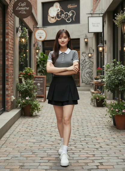 Yumi Pleated Double Layer Pants