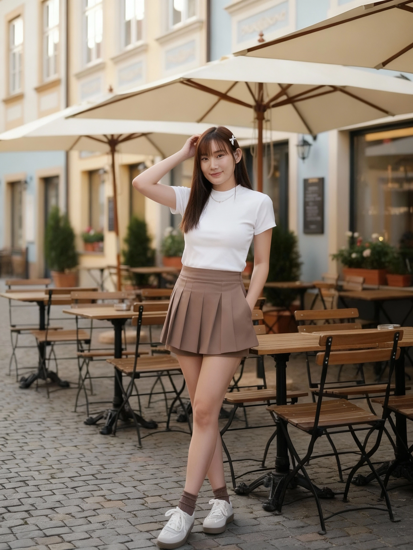 Yumi Pleated Double Layer Pants