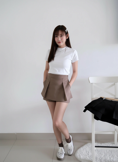 Yumi Pleated Double Layer Pants