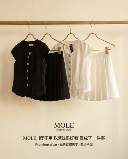 Rosie Classy Pleated Skirt Set